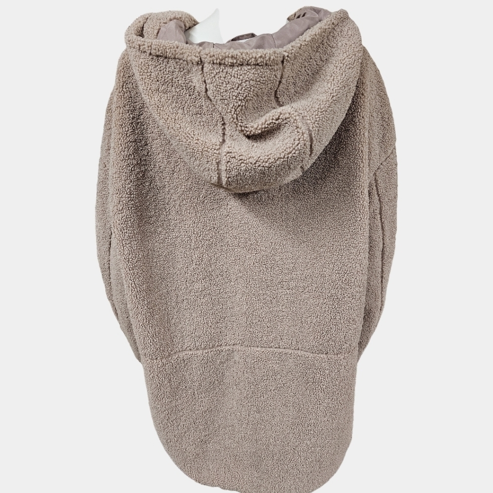 H&M Plus Teddy Shearling Hooded Long Sleeve Oversized Jacket Size XL - Picture 4 of 13